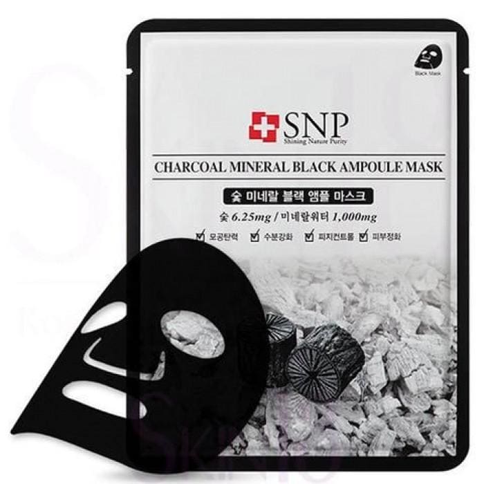 SNP Charcoal Mineral Black Ampoule Mask (10pcs / box) - 