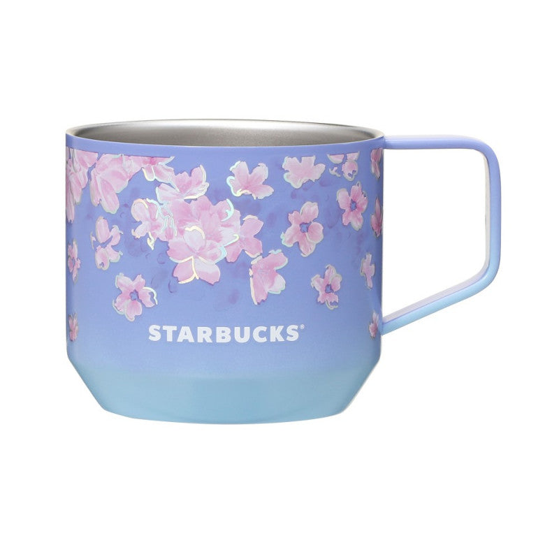 STARBUCKS 2023 Sakura Limited Stainless Steeles Mug- Purple (355ml) 星巴克2023樱花限定第一弹紫色樱花咖啡杯