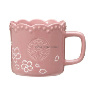 STARBUCKS 2023 Sakura Limited Floral Rim Mug (355ml) 星巴克2023櫻花限定第二弹樱花花瓣口马克杯