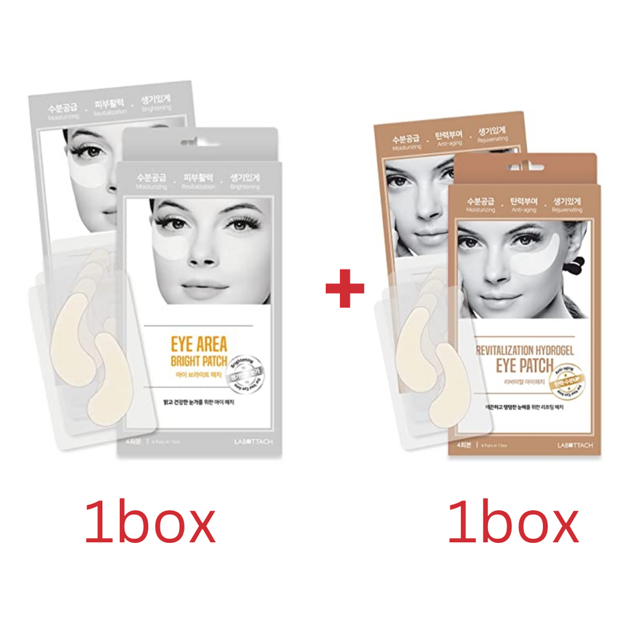 ((Crazy Clearance))LABOTTACH Eye Area Bright Patch (4 pairs/ pack)+Revitalization Hydrogel eye patch (4 patches/pack)