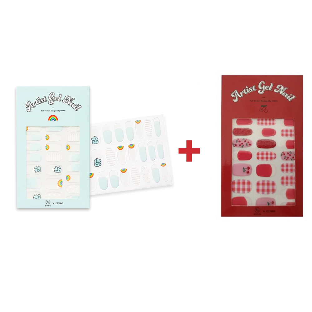 ((Crazy Clearance)) ETUDE HOUSE Artist Gel Nail Sticker - ONNU x ETUDE No. 6 & No. 2  (1 set) 愛麗小屋玩色美甲凝膠指甲貼紙 #6