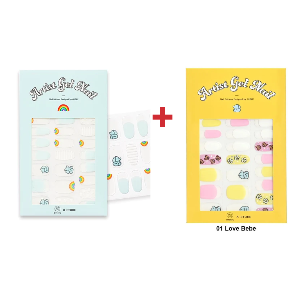 ((Crazy Clearance)) ETUDE HOUSE Artist Gel Nail Sticker - ONNU x ETUDE No. 6 &No. 1(1 set) 愛麗小屋玩色美甲凝膠指甲貼紙 #6