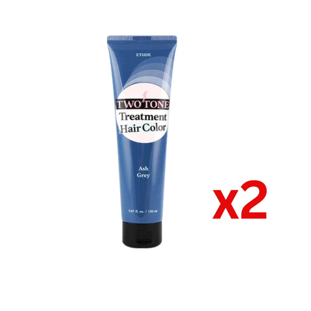((Crazy Clearance)) 愛麗小屋七天護髮染髮劑 ETUDE HOUSE Two Tone Treatment Hair Color #7 Ash Grey x2