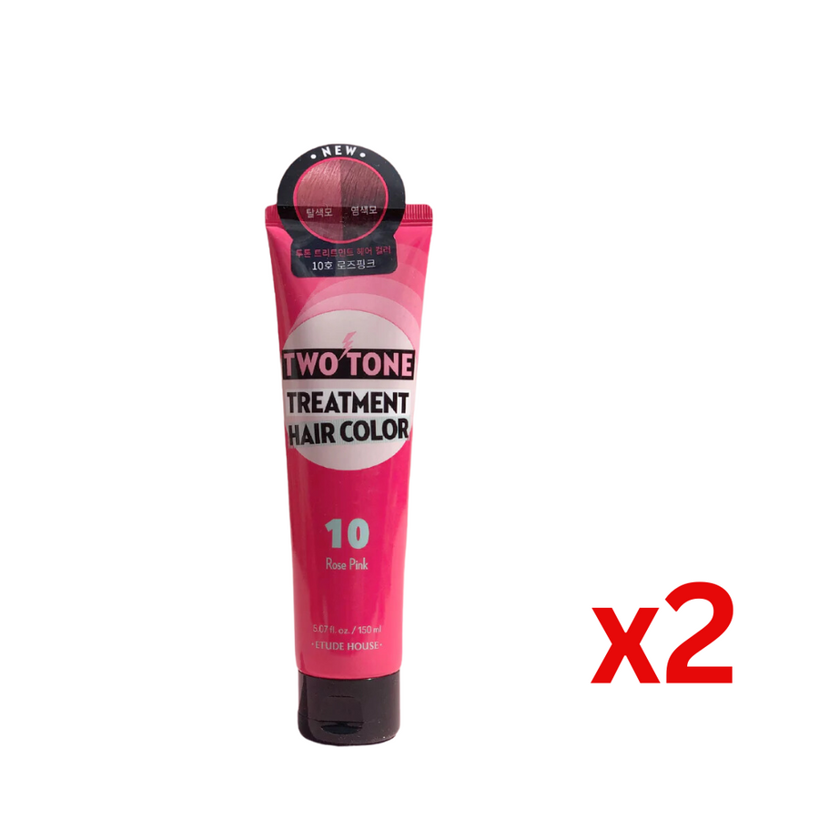 ((Bulk Sale)) 愛麗小屋七天護髮染髮劑 ETUDE HOUSE Two Tone Treatment HairColor#10 Rose Pink x2