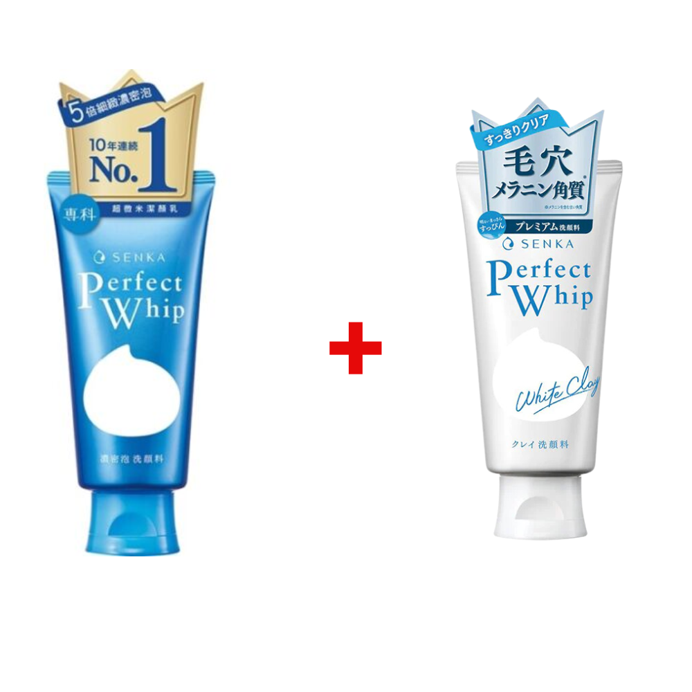 ((Crazy Clearance))((Japan ONLY)) SHISEIDO Senka Perfect Whip N (120ml)+(2021 NEW) SHISEIDO SENKA Perfect Whip (120g)