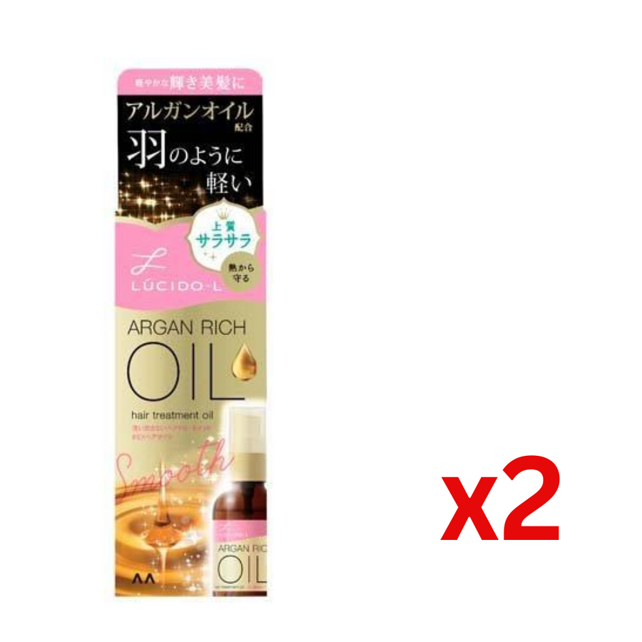 ((Crazy Clearance)) MANDOM LUCIDO-L Argan Rich Oil Hair Treatment - Regular x2