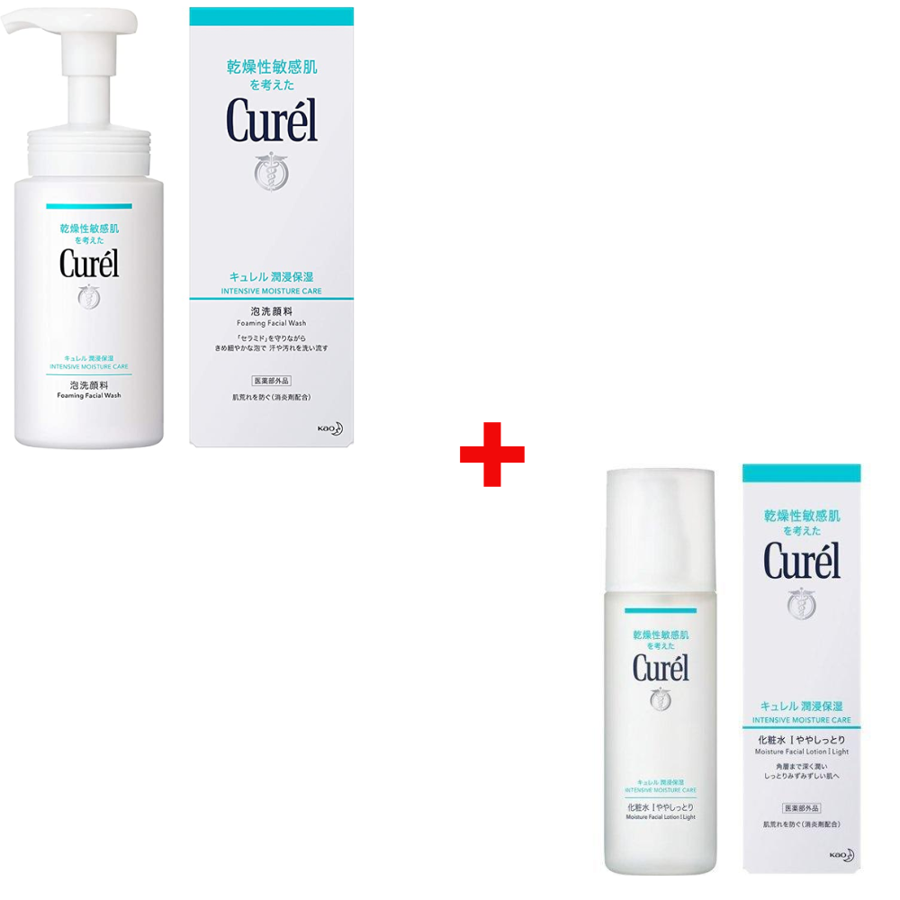 ((Crazy Clearance)) KAO Curél Intensive Moisture Care Foaming Wash+Kao Curel Moisture Lotion (130g)