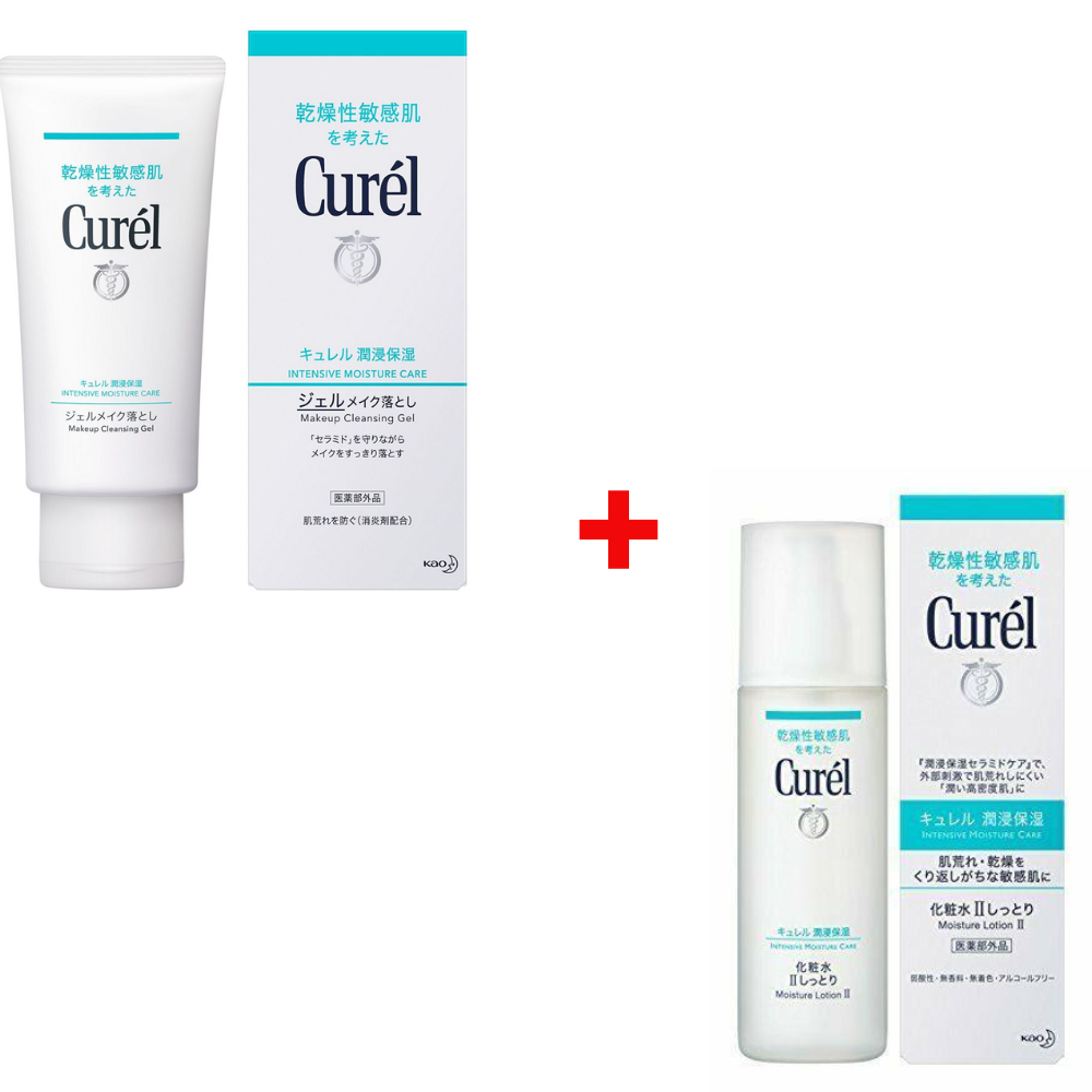 ((Crazy Clearance))KAO Curél Make-Up Cleansing Gel+Kao Curel Moisture Lotion II (130g)   珂潤 卸妝凝膠 (130g)+花王Curel化妆水 II