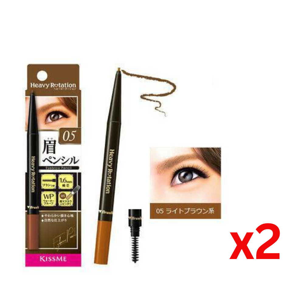 ((Crazy Clearance)) KISSME Heavy Rotation Eyebrow Pencil (0.09g)#5 Light Brown  花漾美姬 美眉持色柔霧眉筆