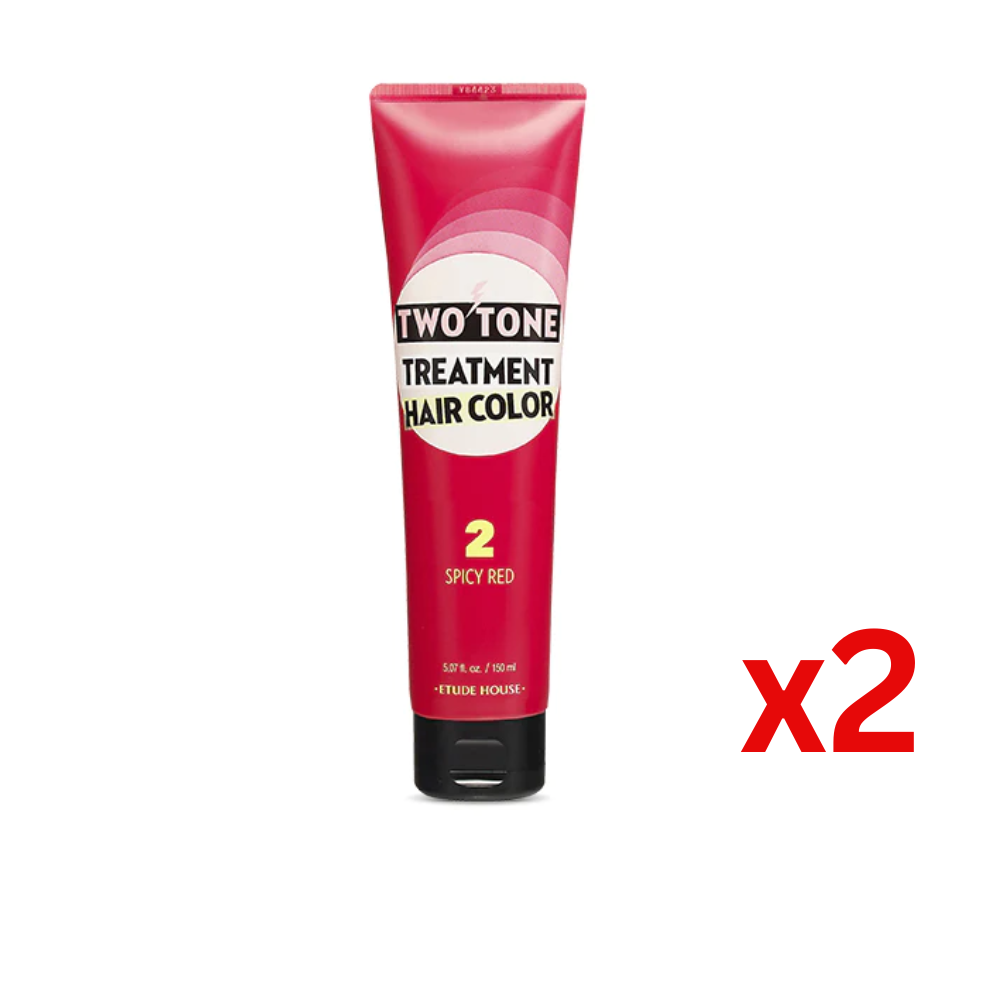 ((BOGO FREE)) 愛麗小屋七天護髮染髮劑 ETUDE HOUSE Two Tone Treatment Hair Color #2 Spicy Red