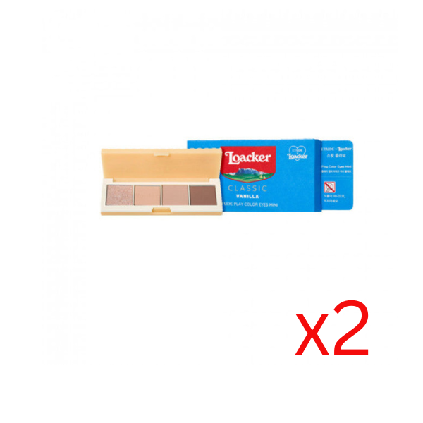 BOGO FREE ETUDE HOUSE x LOACKER Play Color Eye Mini x2- Classic Vanilla  (4 shades)